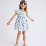 The Children's Place,Baby-Girls,and Toddler Puff Sleeve DressFloral Blue Bows,5 Years
