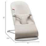BabyBjörn Bouncer Bliss, Light Beige, 3D Jersey | 2-in-1 Adjustable Baby Bouncer Seat and Toddler Chair, Newborn to Toddler (8-29 lbs), 4 positions, Lightweight & Portable