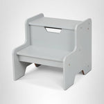 Melissa & Doug Kids Furniture Wooden Step Stool - Gray