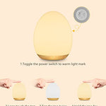 MediAcous Night Lights for Kids Room, Baby Night Light with 7 Colors Changing & Dimming Function, Rechargeable Kids Night Light with 1 Hour Timer & Touch Control, Up to 100H, Wood Grain