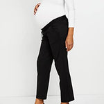 Motherhood Maternity womens Under Belly Drawstring Knit Maternity Pants Leggings, Black, X-Small US