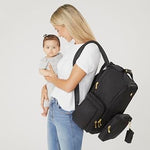 Huggies Sunshine Pack Diaper Backpack, Black Leather, One Size