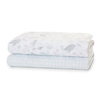 Delta Children Fitted Crib Sheets for Girls and Boys - 100% Organic Cotton Crib Sheet for Standard Crib and Toddler Mattresses - 28x52 Inch- GOTS Certified (Pack of 2), Sea Life