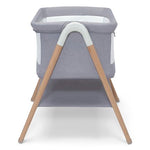 Simmons Kids Koi by The Bed Bassinet with Breathable Mesh and Natural Beechwood Legs, Dove Grey