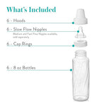 Evenflo Feeding Classic Glass Bottle, Twist Bottles, 8 Oz, 1-Pack of 6 Bottles