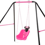 Disney Minnie Mouse 2-in-1 Outdoor Swing by Delta Children – for Babies and Toddlers – Full Bucket Seat
