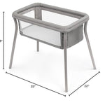 Chicco LullaGo Anywhere SE Portable Bassinet, Lightweight, Space-Saving with Waterproof Mattress and Fitted Sheet, Travel Bassinet for Baby, Clay/Grey