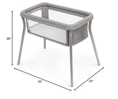 Chicco LullaGo Anywhere SE Portable Bassinet, Lightweight, Space-Saving with Waterproof Mattress and Fitted Sheet, Travel Bassinet for Baby, Clay/Grey