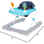 Smart Steps Trend Activity Walker and Entertainer with Removeable Toys, Large Tray, Cup Holder, Adjustable Height and Flat Fold Frame for Storage, Ages 6 Months +, Space Walk Navy