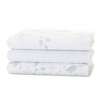 Delta Children Fitted Crib Sheets for Girls and Boys - 100% Organic Cotton Crib Sheet for Standard Crib and Toddler Mattresses - 28x52 Inch - GOTS Certified (Pack of 3), Sea Life