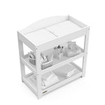 Graco Customizable Changing Table with Water-Resistant Changing Pad (White) - Customizable Modern Flat or Classic Arched Headboard, Baby Diaper Changing Pad Included