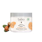 Babo Botanicals Sensitive Baby Fragrance-Free Diaper Cream - 25% Natural Zinc Oxide - Calendula, Shea & Cocoa Butter - EWG Verified - Vegan- from Birth on - 6 Ounce Jar