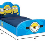 Delta Children Minions Upholstered Twin Bed, Blue