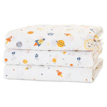 Delta Children Fitted Crib Sheets for Girls and Boys - Crib Sheet for Standard Crib and Toddler Mattresses - 28x52 Inch (Pack of 3), Space Exploration