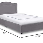 Delta Children Upholstered Twin Bed, Grey