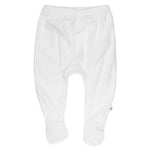 HonestBaby unisex baby 3-pack Organic Cotton Footed Harem Pants, Bright White, Preemie US