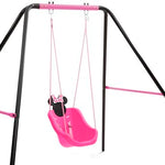 Disney Minnie Mouse 2-in-1 Outdoor Swing by Delta Children – for Babies and Toddlers – Full Bucket Seat