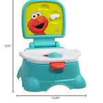 Sesame Street Elmo Hooray 3-in-1 Potty Training Toilet Seat and Step Stool, Easy to Clean Design with Flush Handle and Sounds, Portable and Great for Travel, Perfect for Toddler Boys and Girls 1-3