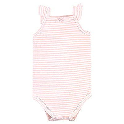 Hudson Baby baby girls Cotton Sleeveless Bodysuits and Toddler T Shirt Set, Citrus Orange, 9-12 Months US