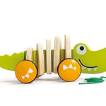 Hape Wooden Walk-A-Long Croc for Babies| Pull & Pull Walking Toy for Toddlers 12 Months and Up