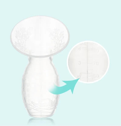 Manual Breast Pump with Wide 85mm Opening, Silicone Collection Bottle, Clear