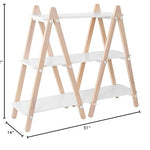 Babyletto Dottie Bookcase in White and Washed Natural