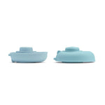 PlanToys® Pastel Blue Rubber Convertible Boat Wooden Montessori Water and Sensory Play Toy | Cause & Effect, Imagination and Exploration Activity | Eco Friendly Floating Bath Toy