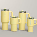 Stanley Quencher ProTour Flip Straw Tumbler with Leakproof Lid 30 oz | Built-In Straw and Handle | Cup Holder Compatible for Travel | Insulated Stainless Steel Cup | BPA-Free | Pomelo