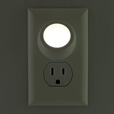 GE Rotating LED Night Light, Plug-in, 360° Directional, Dusk-to-Dawn Sensor, UL-Certified, Energy Efficient, Ideal for Bedroom, Bathroom, Stairs, Hallway, 31533, 2 Pack, White, 2 Count