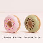 Le Toy Van - Educational Wooden Honeybake Pretend Play Doughnuts Set Toy Cakes | Gorgeous Pretend Play Food | Birthday Cake Or Afternoon Tea Role Play Toy | Great As A Gift