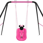 Disney Minnie Mouse 2-in-1 Outdoor Swing by Delta Children – for Babies and Toddlers – Full Bucket Seat