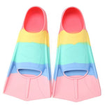 Foyinbet Kids Swim Fins,Short Youth Flippers Swimming Training Fins for Lap Swimming and Training for Children Girls Boys Beginners XS