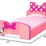 Delta Children Disney Minnie Mouse Upholstered Twin Bed, Pink