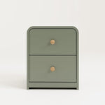Storkcraft Next Santos 2-Drawer Nightstand (Olive with Natural) – GREENGUARD Gold Certified, Pre-Installed Drawer Tracks for Easier Assembly, Nightstand Organizer for Kids Bedroom