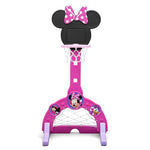 Delta Children Disney Minnie Mouse 4-in-1 Sports Center – Adjustable Easy Score Basketball Hoop, Soccer/Hockey Net and Golf Game, 4 Golf/Hockey Balls, Pink