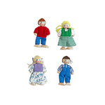 Melissa & Doug Take-Along Wooden Doorbell Dollhouse, Doorbell Sounds, Keys, 4 Poseable Wooden Dolls, 9' H X 6.8' W X 6.8' L