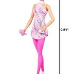 Barbie Careers Fashion Doll & Accessories, Brunette Ice Skater in Removable Pink Outfit with Ice Skates & Trophy