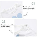 pureborn 2-Pack Unisex Baby Bodysuits Twins Short Sleeve Cotton Bodysuit for Infant Boys Girls 0-3 Months Honey Bee