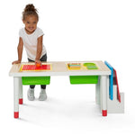 Play and Learn Sensory Table for Kids, White/Primary