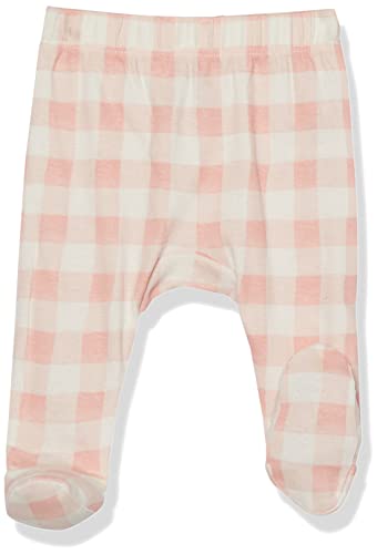 HonestBaby 3-Pack Organic Cotton Footed Harem Pants, Peach Skin Painted Buffalo Check, Preemie