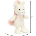 Jellycat Backpack Unicorn Stuffed Animal, 8.5" - Mythical Plush Toy - Classic Children's Gift