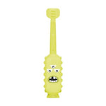 Dr. Brown's ToothScrubber Toddler Toothbrush, Triple-Sided Training Toothbrush with Suction Cup Base, Green Monster, Baby Oral Care, Ages 1-4 Years