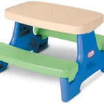 Little Tikes Easy Store Jr. Picnic Table with Umbrella - Blue / Green