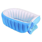 Inflatable Baby Bathtub, Kid Infant Toddler Infant Newborn Inflatable Foldable Shower Pool (Blue)