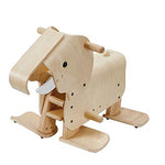 PlanToys® Wooden Walking Elephant Ride-On Toy for Toddlers | Eco-Friendly Montessori Balance & Movement Toy | Develops Coordination, Strength & Confidence