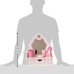 Melissa & Doug Wooden Beauty Salon Play Set, 18-Piece Vanity with Pretend Play Toys, Makeup, Mirror, Accessories & More, Preschool Toys for Girls & Boys Ages 3+ - FSC Certified