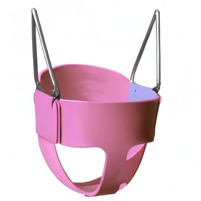 Gorilla Playsets 04-0008-PK/PK Full Bucket Toddler Swing, Pink Bucket, Pink 60" Plastic Coated Chains, 50 lb Capacity