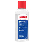 Band-Aid Brand Antiseptic Cleansing Liquid, First Aid Antiseptic Wash Relieves Pain & Kills Germs, with Benzalkonium Cl Wound Antiseptic & Lidocaine HCl Topical Analgesic, 6 fl. oz