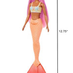 Barbie Mermaid Doll with Pink Fantasy Hair & Headband Accessory, Toy with Starfish-Inspired Bodice & Soft Orange Tail
