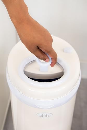 Ubbi Steel Diaper Pail, Odor Locking, No Special Bag Required, Award-Winning, Registry Must-Have, Ivory